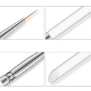 3Pcs/Set Gel Drawing Painting Nail Liner Brush Transparent Acrylic Handle N L8Z1