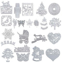 5pcs Metal Cutting Stencil Embossing Die Scrapbooking DIY Craft-Heart Circle