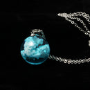 Fashion Transparent Sky Cloud Round Necklace Glow in the Dark Necklace Jewe- OZ
