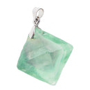 Fluorite Pendant Natural Energy Crystal Necklace Decoration DIY Women /