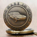Car pocket watch retro design surrounding English alphabet car quartz pocke Y2V4