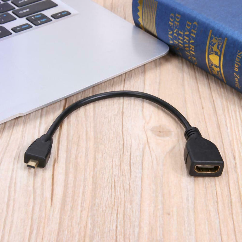 Micro HDMI Male to HDMI Female Adapter Connector Cable Short 17cm