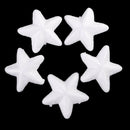 20 Pieces White Star Shaped Styrofoam Foam Ornaments DIY Craft Party Decora N2Q4