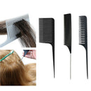 3PCS Sectioning Weave Highlighting Foiling Comb Salon Styling Hair Comb Tool