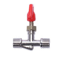 15/32" Male to Male Thread Inline Manual Valve for Air Compressor Red+Silve