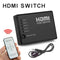 5 Port way hub/splitter/switcher HDMI Switch 5x1 5 in 1 out Remote PC PS4 to TV