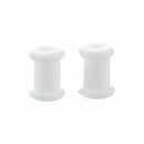 2 PCS 2 Gauge 6mm Silicone Tunnel Ear Plug Expander Stretcher (White)