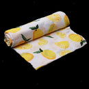 Baby Swaddling Blanket Soft Muslin Cotton Swaddle Towel Lemon