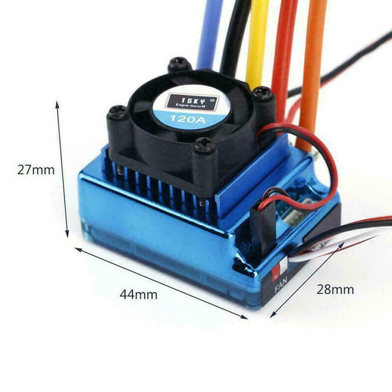 Waterproof 120A Sensored Brushless Speed Controller ESC For RC Car Crawler P5N1