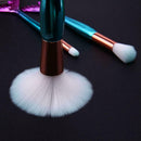 4pcs Green Mermaid Makeup Brush + 1pc Green Gradient Cosmetic Beauty Tools