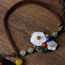 National Style Fashion Hand-Knitted Anklet Female Models Shell Flower Dongl