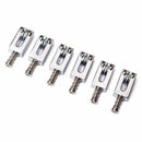 6 Pieces Electric Guitar Bridge Saddles Flat Set for Strat Tele Guitar Repl