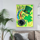 Full Round Diamond Painting Happy ST Pats DIY Rhinestone Wall Picture Craft