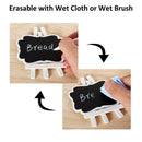 10Pcs Mini Chalkboards Wooden Small Chalkboard Signs With Easel Stand, Ease T2F1