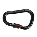 24KN Aluminum Screwgate Carabiner Screw Lock Caribeaner D-ring Hook Black