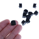10Pcs Ethernet Hub Port RJ11 Anti Dust Cover Cap Protector Black 3C