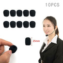 10pcs 25mm Soft Elastic Sponge Microphone Head Cover for Headset Sleeve Mic