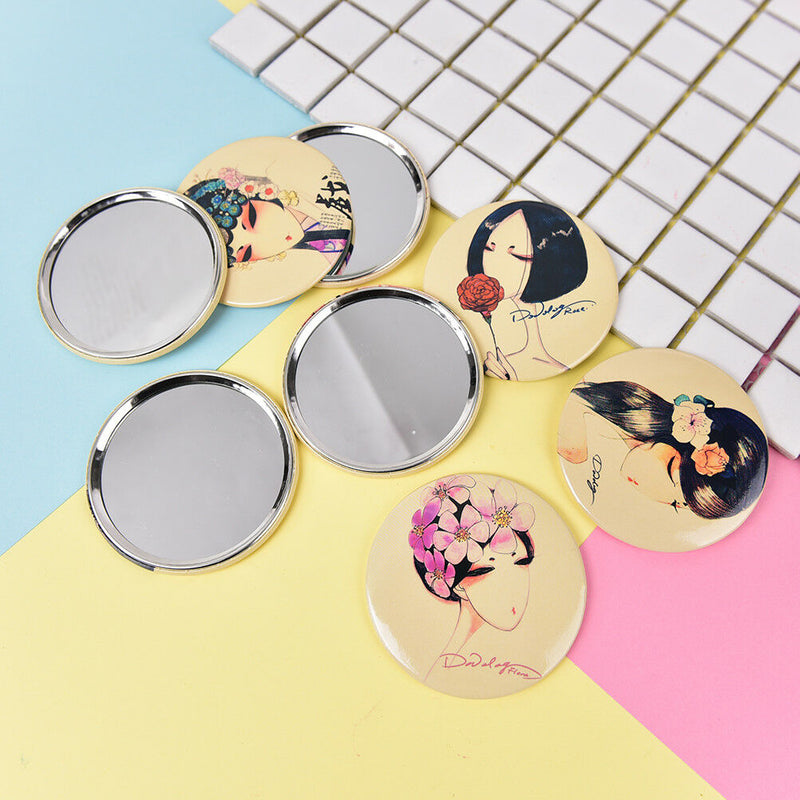 Mini Queen Series Mirrors Portable Makeup Mirror Small Pockets One Sided zhTOCA