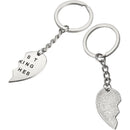 2Pcs New Love Heart Couple Key Chains Souvenirs for Best Friend Keyring,
