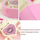 Heart Shape Dancing Ballerina Music Box Plastic Jewellery Box Carousel Hand L3A6