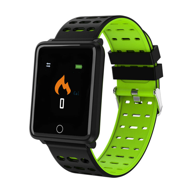 Electronic Sports Bluetooth Smart Watch Alarm Clock 180mAh Men Women Green