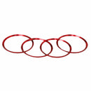 4PCS Red Alloy Wheel Center Hub Ring Decorative Cover Trim For 16-18 Hon TCX