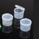 5pcs Round Plastic/Clear/Transparent Collection Containers Cases Storage Box  Hn