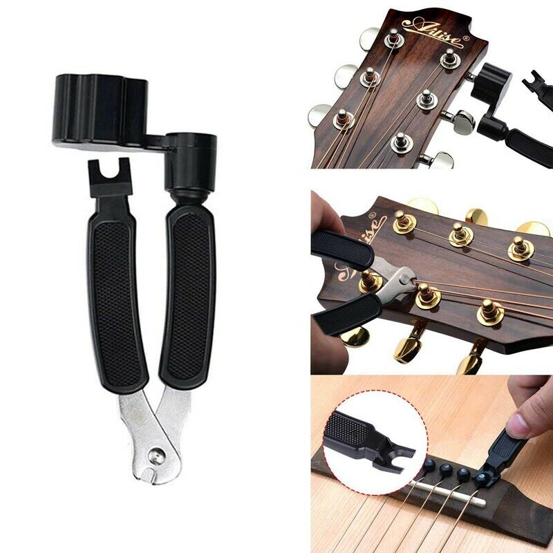 Guitar Bass Luthier Tool Kit Set With 9Pcs Understring Radius Gauge + Steel