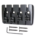 Durable Iron Saddle Bridge Tailpiece Black Set for 4-string Electric Bass