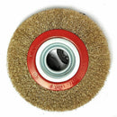 1Pcs 8 Inch 200mm Steel Flat Wire Wheel Brush with 10pcs Adaptor Rings For  D1F6