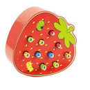 Catch Worm Games, Color Cognitive Magnetic Strawberry Toys, Children Early
