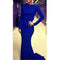 Blue Women Long Sleeve Prom Ball Cocktail Party Dress Formal Evening M