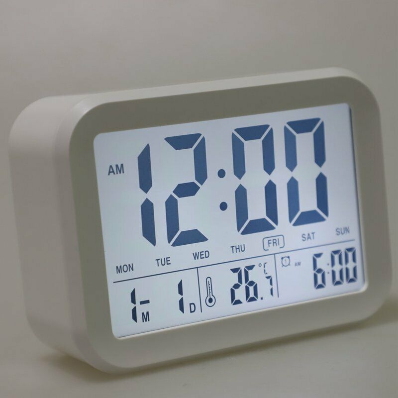 Digital Alarm Clock,Talking Clock with 3 Alarms 7 Sounds Optional Weekday A L2Q1