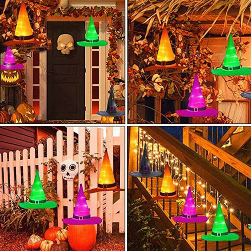 Halloween Witch Hat String Decoration 36Fairy LED Light Waterproof Battery Power