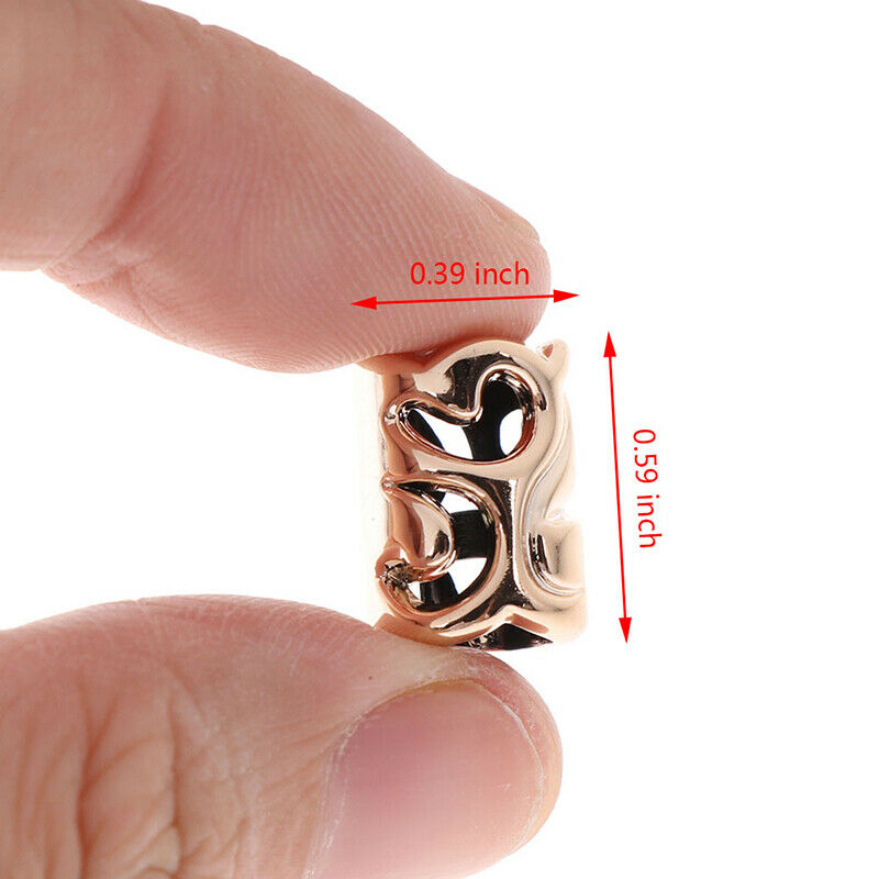 10Pcs/Set Hair Coil Dreadlocks Braid Tube Rings Metal Cuffs Hair Jewelry Dec OZ