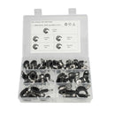 Pack of 42 304 Stainless Steel Rubber Cushion Clamp Cable Pipe Clamp Assortment
