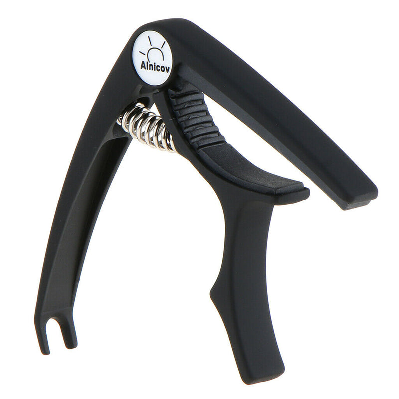 Guitar Ukulele Capo Quick Release Key Trigger Clamp Nail Puller Black