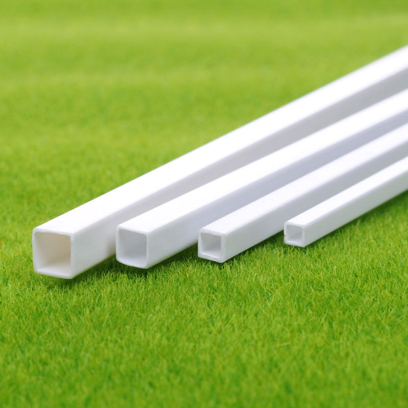 7pcs Styrene ABS Square Tube 500mm 2/3/4/5/6/8/10mm in Diameter