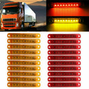 20x 3.8" Amber+Red 9LED Side Marker Light indicators Truck Trailer Bus Universal