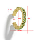 6Pcs Fashion Ear Cuff Set Earring Women Colorful Crysatl Cartilage Ear Clip GiFT