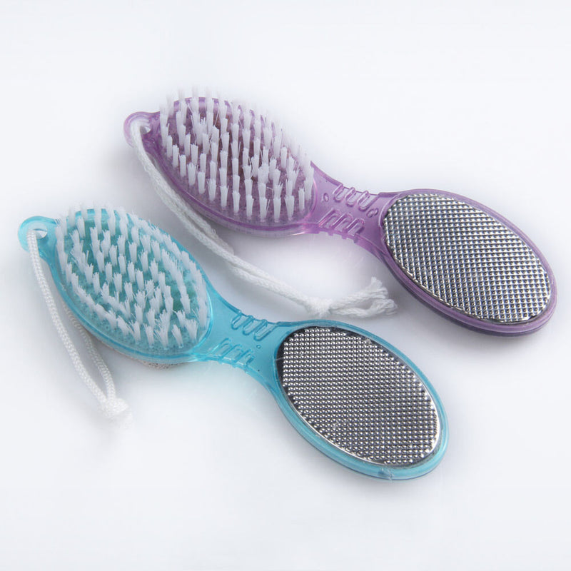 4 IN 1 Foot Care Callus Brush Pumice Scrubber Pedicure Feet Exfoliate Remover