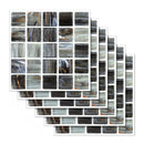 6Pc New Black Mosaic Self-adhesive Bathroom Kitchen Wall Stair Tile S USQ