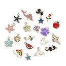 20x Enamel Mixed Random Send Alloy Pendant Charms Jewelry DIY Accessories Set