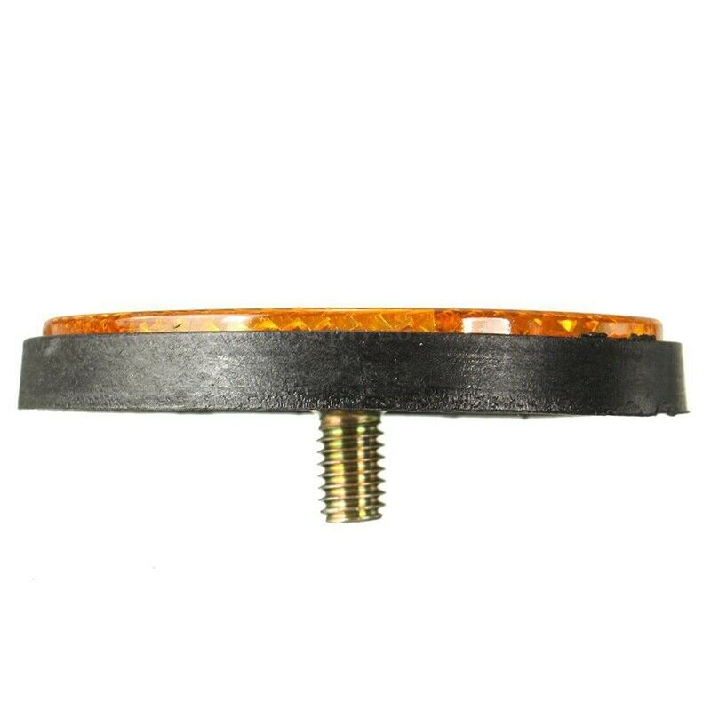2pcs 2" Round Orange Reflector Universal For Motorcycle ATV Dirt Bike