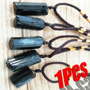 Raw Natural Black Tourmaline Schorl Pendant Chunk Chakra Reiki Protection Gift