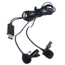 Mini Lavalier Lapel Microphone Dual Headed Recording Clip On Mic usb Interfa Gw
