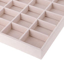 30 Grids Velvet Jewelry Display Tray Organizer Holder Storage Case Showcase