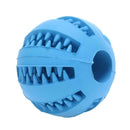 7cm Pet Toys Rubber Interactive Ball for Dog Chew Tooth Cleaning(Blue) A