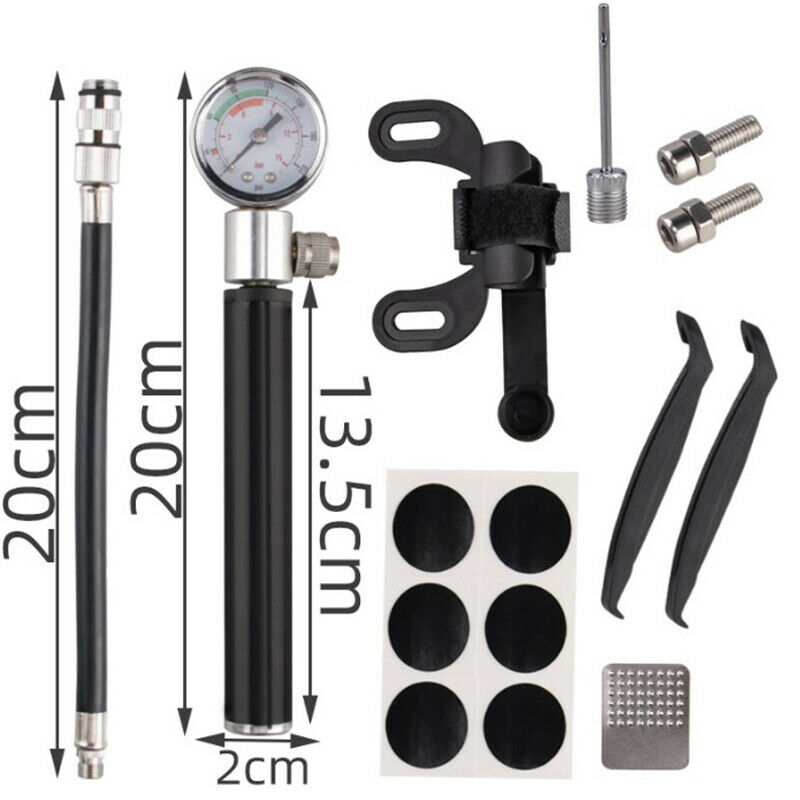 Bicycle Pump With Pressure Gauge Hand Cycling Pump PrS Ew