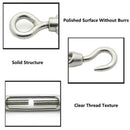 M4 Stainless Steel 304 Hook & Eye Turnbuckle Rope Tension Screws 30mm
